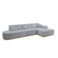 ECKSOFA Ottomane Rechts IREA-L2-v2 - 327x165x80 cm Grau - Titanfarben, Holzwerkstoff/Textil (327/165cm) - ALTDECOR
