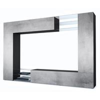 WOHNWAND Mirage Front in Beton Oxid Optik - Hellgrau, Holzwerkstoff (262/182.5/39cm) - Vladon