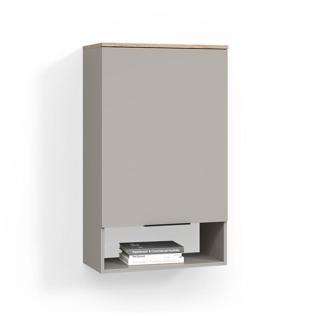 HÄNGESCHRANK Piave Greige 60 x 100 cm mit Tür - Greige, Holzwerkstoff (60/100/30cm) - Livinity®