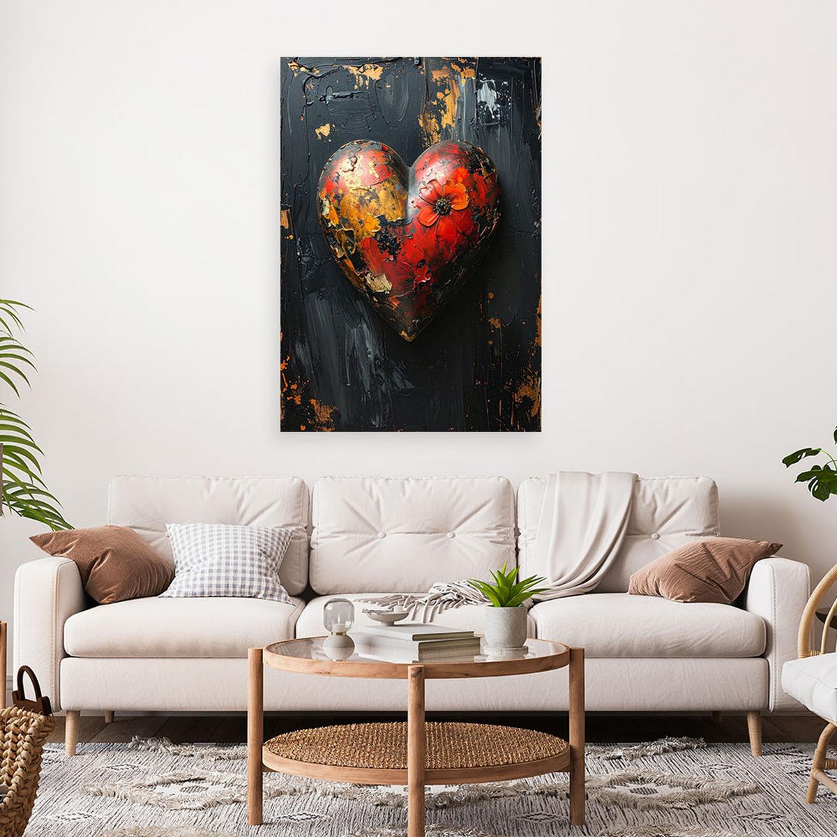 LEINWANDBILD Liebe 70x100cm - Multicolor, Textil (70/100cm) - Feeby