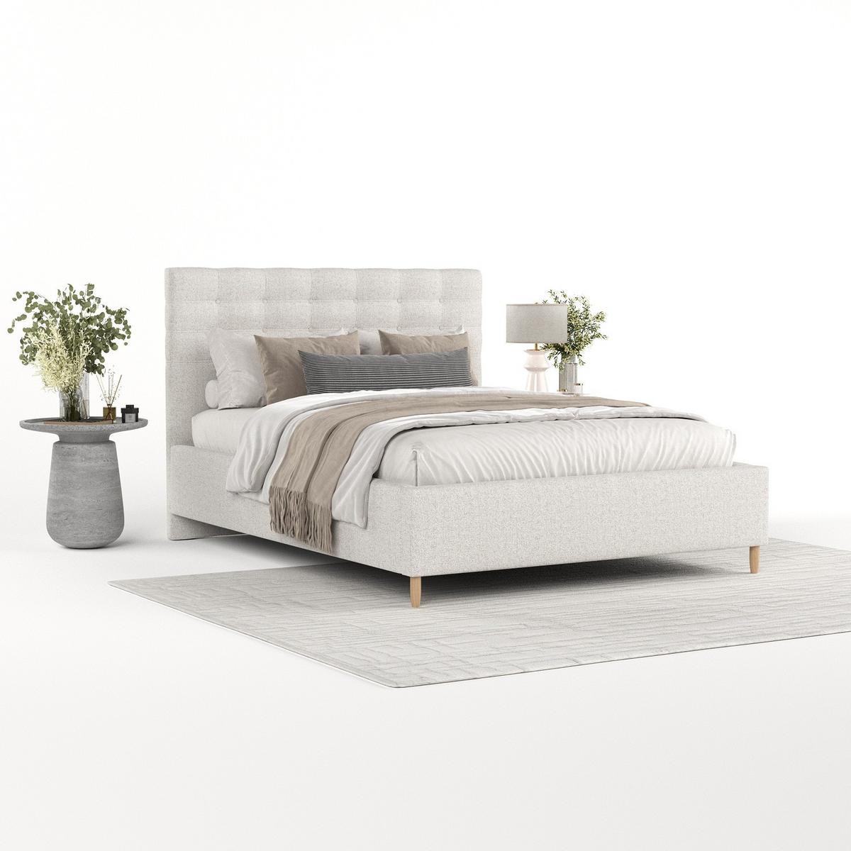 POLSTERBETT Soma 140/200 cm Hellbeige im Riva Stoff - Beige/Naturfarben, Holz/Holzwerkstoff (140/200cm) - AltaBeds