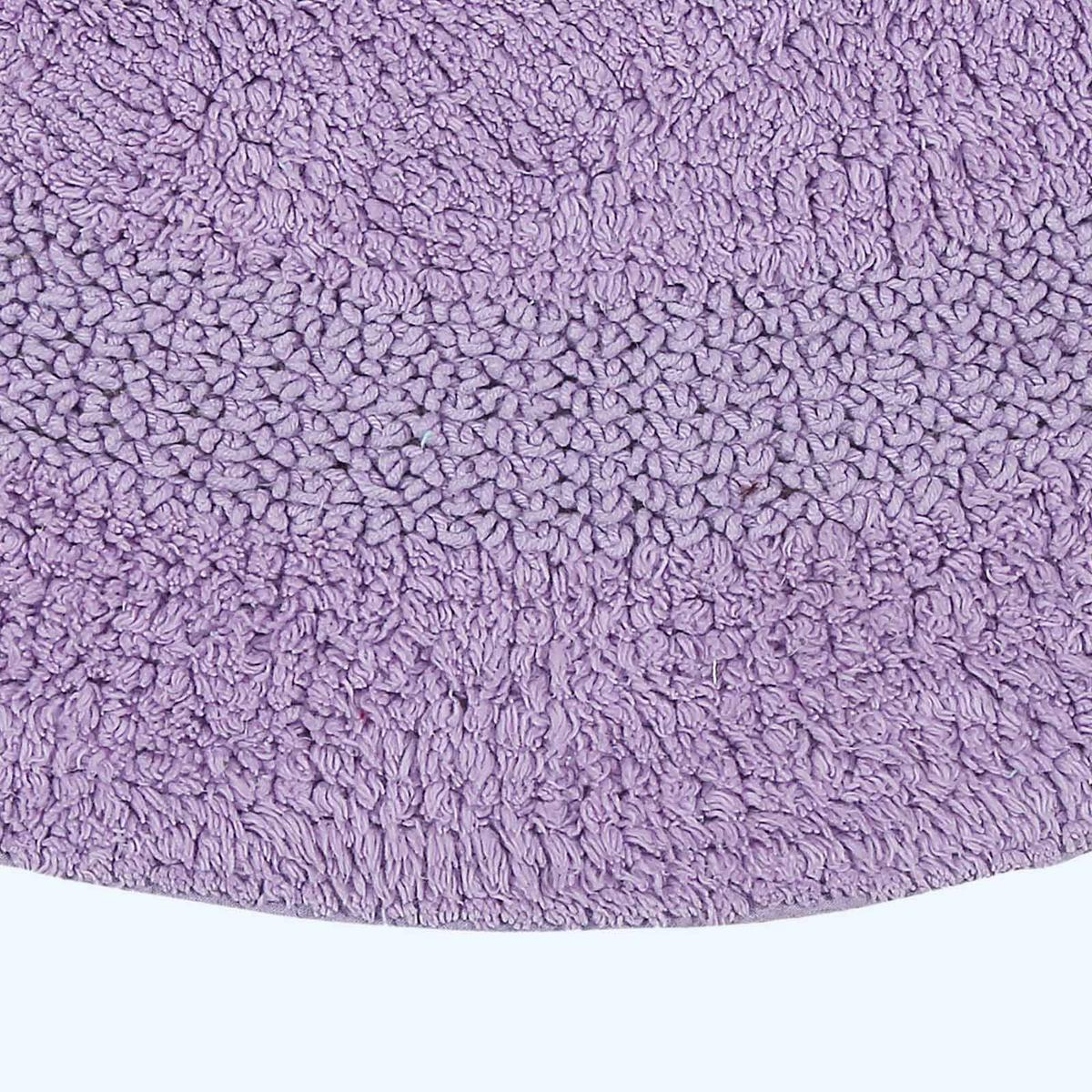 BADEMATTE 80 cm rund, 100% Baumwolle, wendbar - Flieder, Textil (80/80cm) - Homescapes