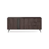 SIDEBOARD NOBILE 195,2x38x81,2 cm mit 3 Schubladen und 2 Türen Eichefarben - Braun, Holzwerkstoff (195.2/81.2/38cm) - MASSENO