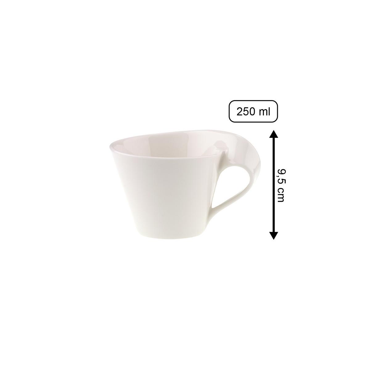 CAPPUCCINOTASSE NewWave Caffe weiß 250 ml 6er Set - Weiß, Keramik (0.25L) - Villeroy & Boch