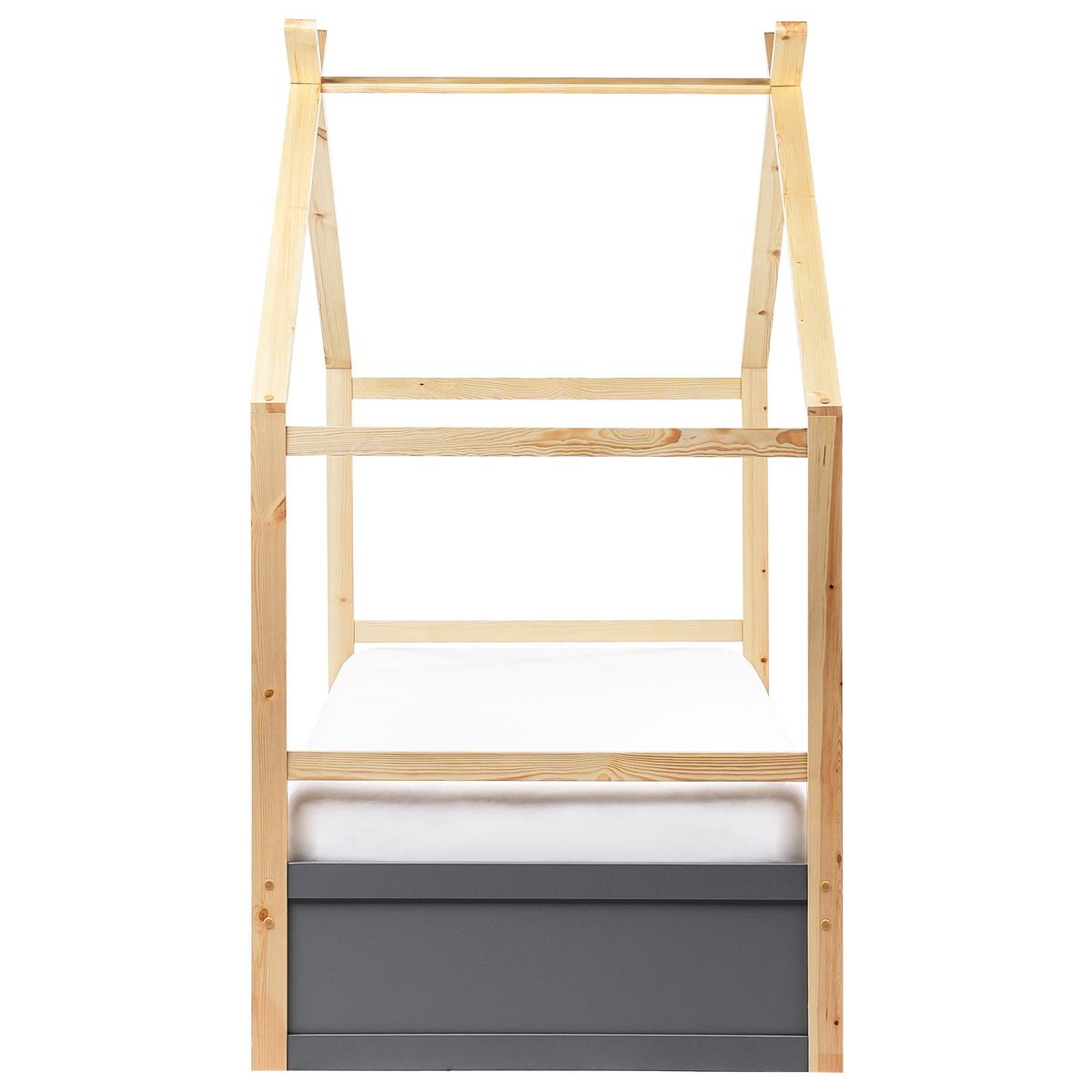 KINDERBETT 90x200 cm Grau Orgeval - Grau, Holz (90/200cm) - Beliani