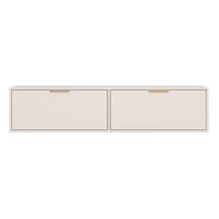 TV-HÄNGEBOARD Vena 2-türig, Kaschmir, 140 cm - Kaschmir/Goldfarben, Holzwerkstoff/Kunststoff (138.6/30/30cm) - Selsey