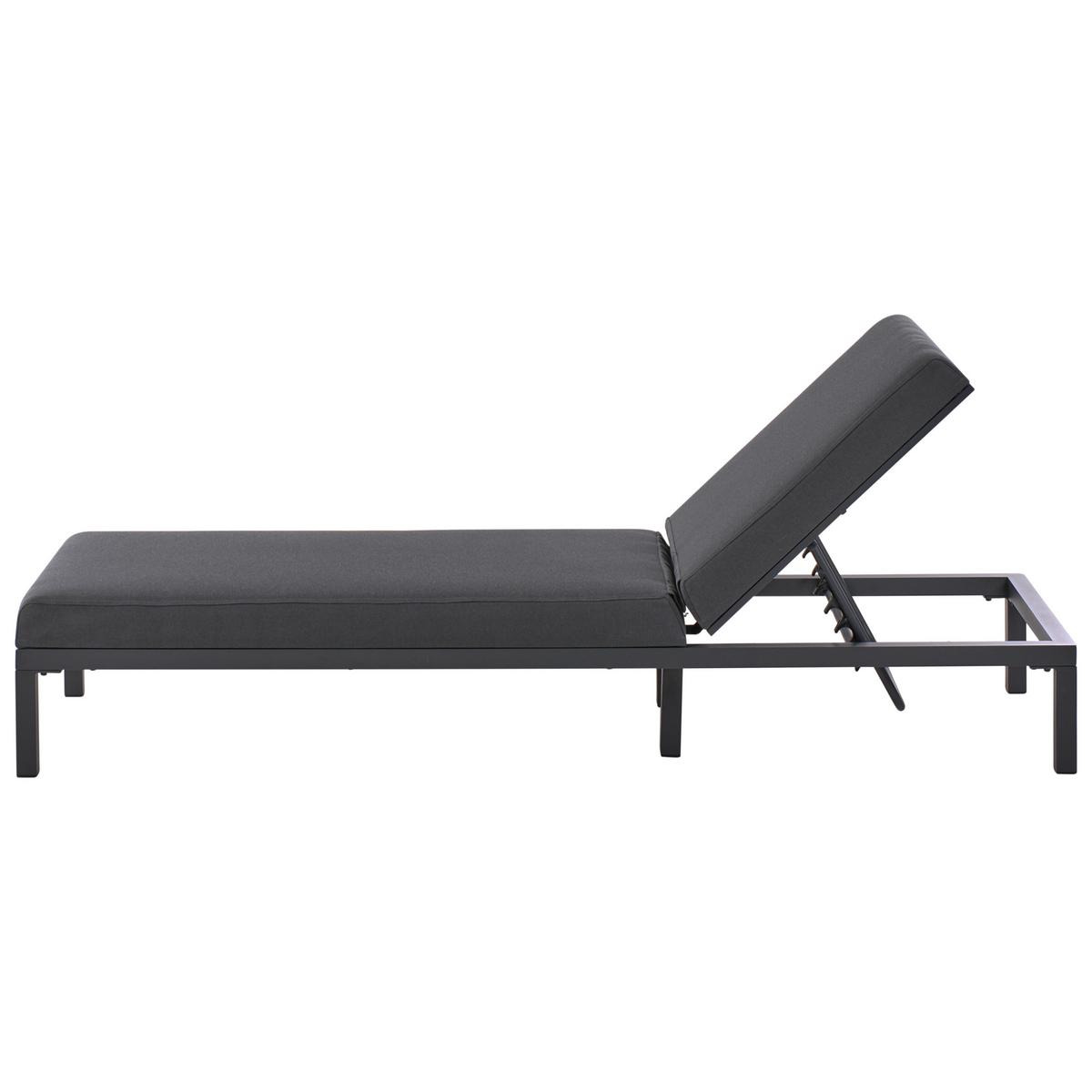 SONNENLIEGE Graphitgrau Lariano - Graphitfarben, Textil (205/33/72cm)