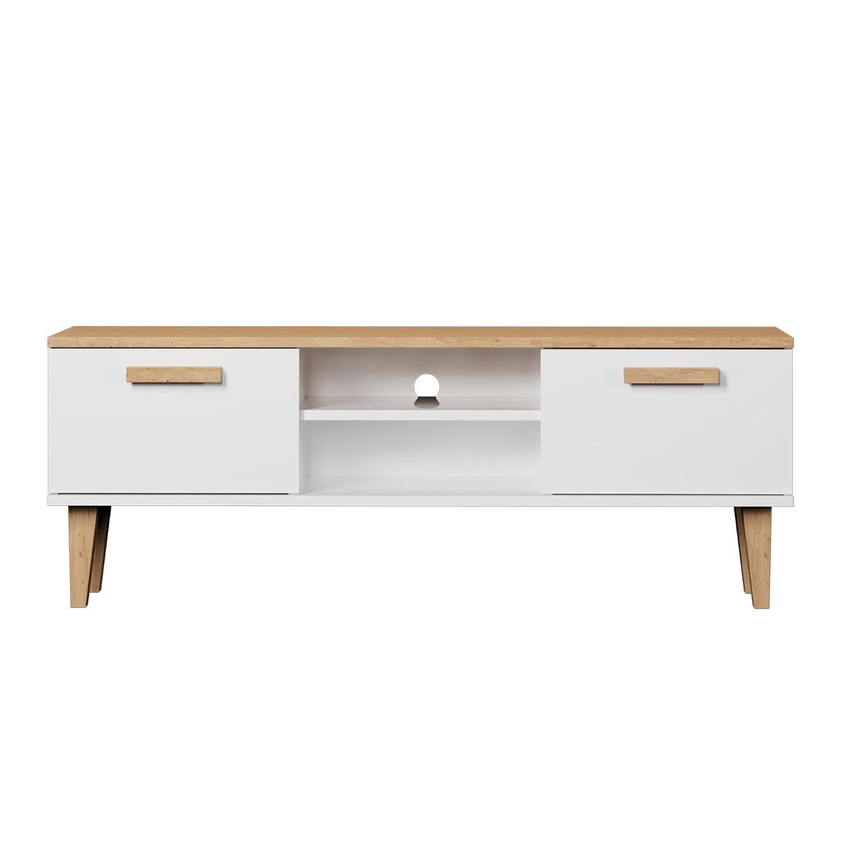 TV-MÖBEL Denver Weiß - Weiß, Holzwerkstoff (35/47/120cm) - Petits-meubles