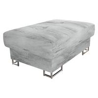 POLSTERHOCKER Cotere - Silberfarben/Grau, Holz/Metall (104/42/67cm) - MIRJAN24