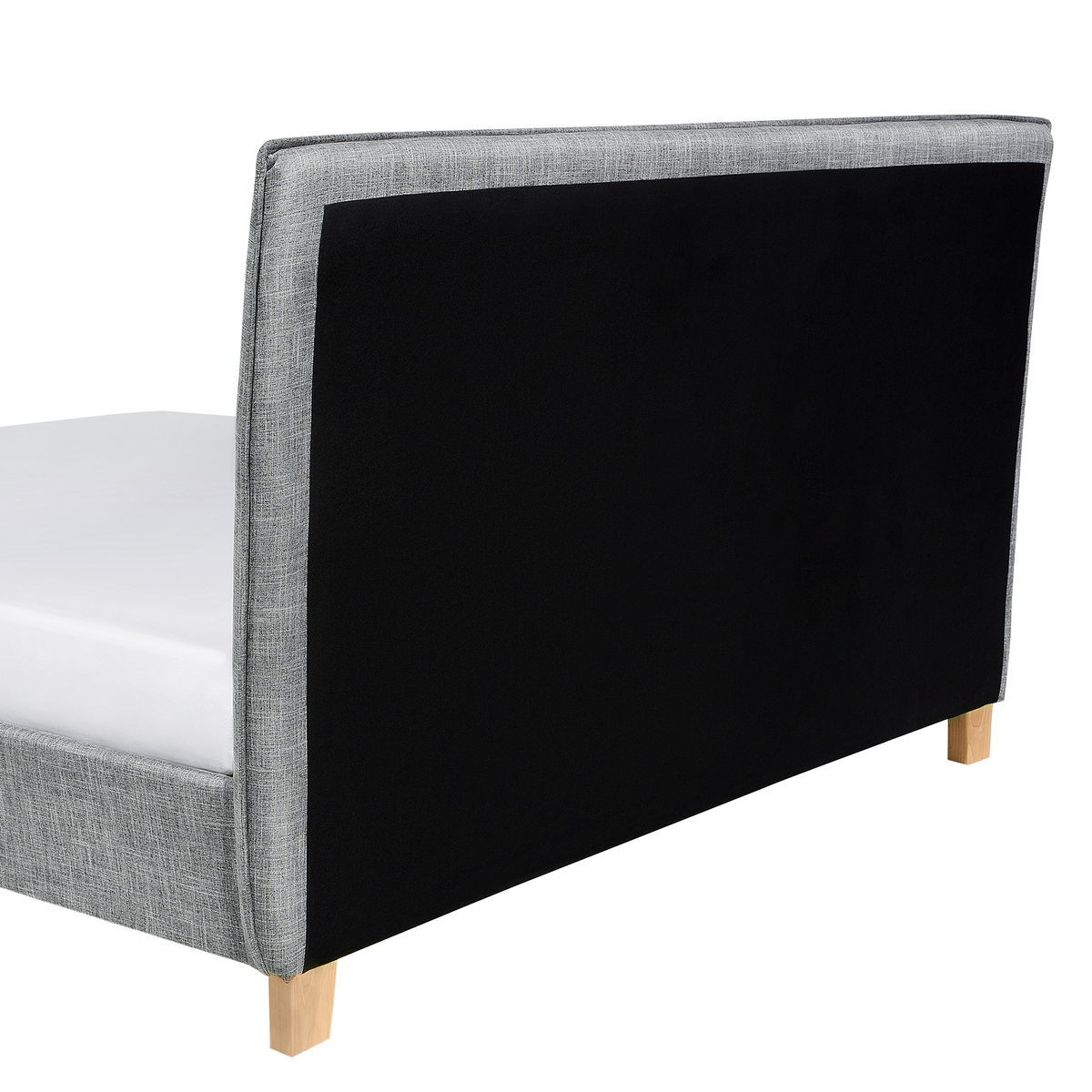 POLSTERBETT mit Lattenrost 160x200 cm Grau Sennez - Hellgrau, Textil (160/200cm) - Beliani