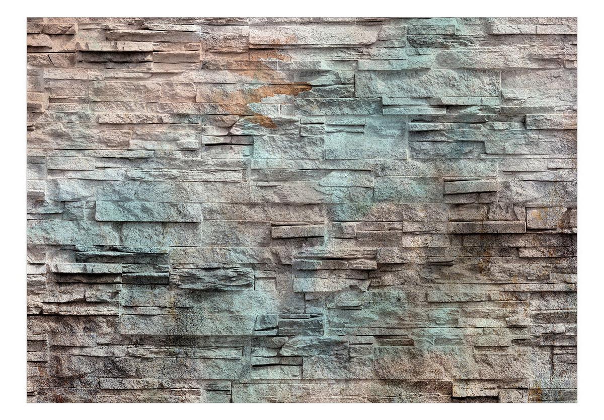SELBSTKLEBENDE FOTOTAPETE 147/105 cm - Türkis/Braun, Kunststoff/Textil (147/1cm) - KUNSTLOFT