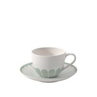 KAFFEETASSE MIT UNTERTASSE Fleur Couleur Vert 160 ml - Grün, Keramik (0.16L) - Villeroy & Boch