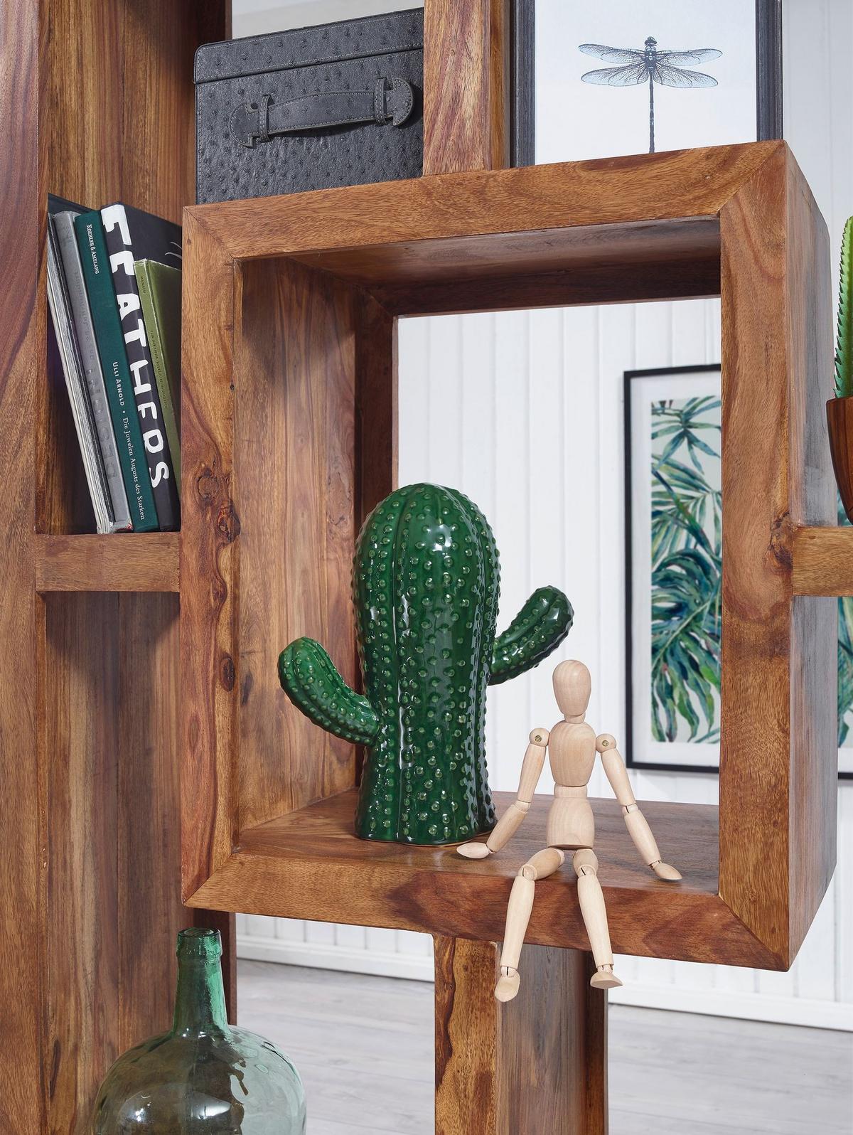 BÜCHERREGAL – Naturholz, 90x180 cm, Massiv, Ablagefächer, Landhausstil - Braun, Holz (90/180/35cm) - KADIMA DESIGN