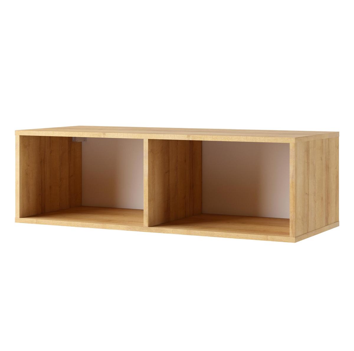 WOHNWAND Kossana 24 Modern Weiß/Goldene Eiche 300/154/43 cm Wohnzimmer Design - Weiß, Holzwerkstoff/Kunststoff (300/157/43cm) - AX Living