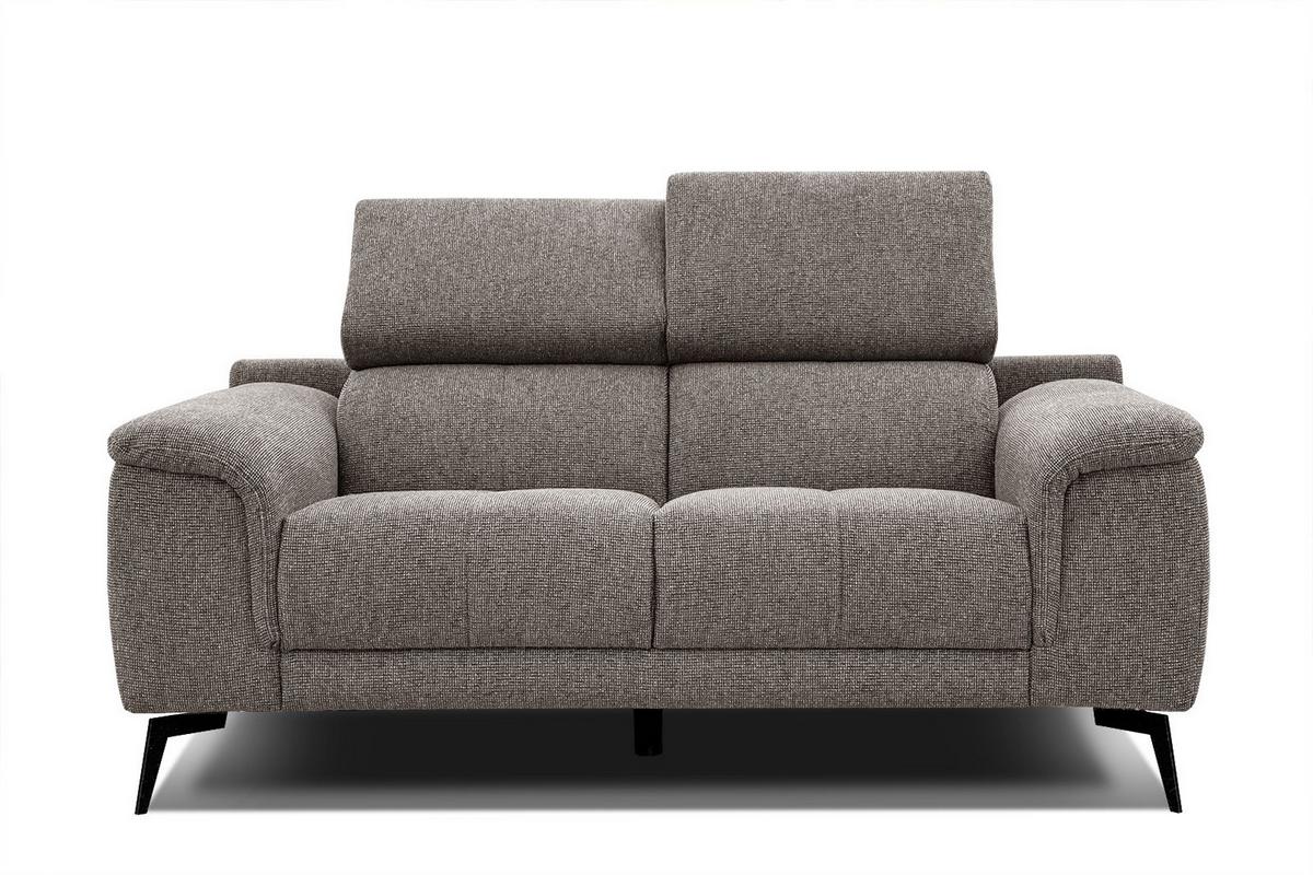 SOFA FIERO 2-Sitzer, taupe - Taupe/Schwarz, Holzwerkstoff/Textil (170/82/103cm) - Wozimo