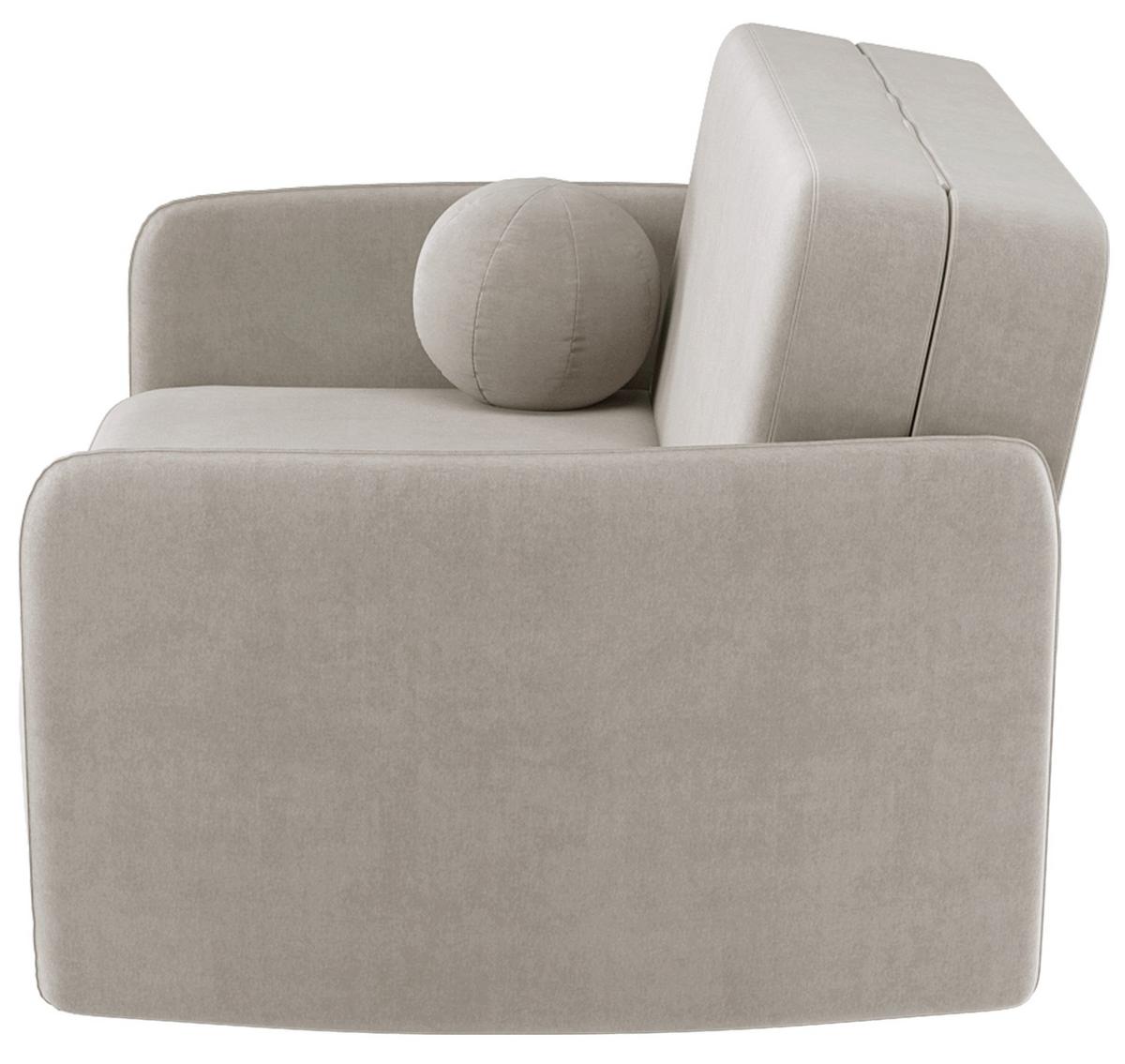 SCHLAFSOFA Paxi 145 cm - Ecru/Schwarz, Textil/Metall (145/84/106cm) - Selsey