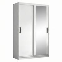SCHWEBETÜRENSCHRANK Hela mit 2 Türen und Schubkasteneinsatz, 100 cm, Weiß - Weiß, Holzwerkstoff (100/205/60cm) - Beautysofa