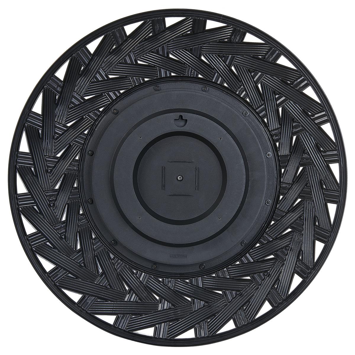 WANDSPIEGEL schwarz rund 60 cm Tierga - Schwarz, Kunststoff (60/60/6cm) - Beliani