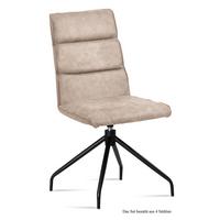 ESSZIMMERSTUHL drehbar (4er-Set) Domini 47x92x60 Schwarz/Natur - Schwarz/Naturfarben, Kunststoff (60/92/47cm) - 58aufmkessel