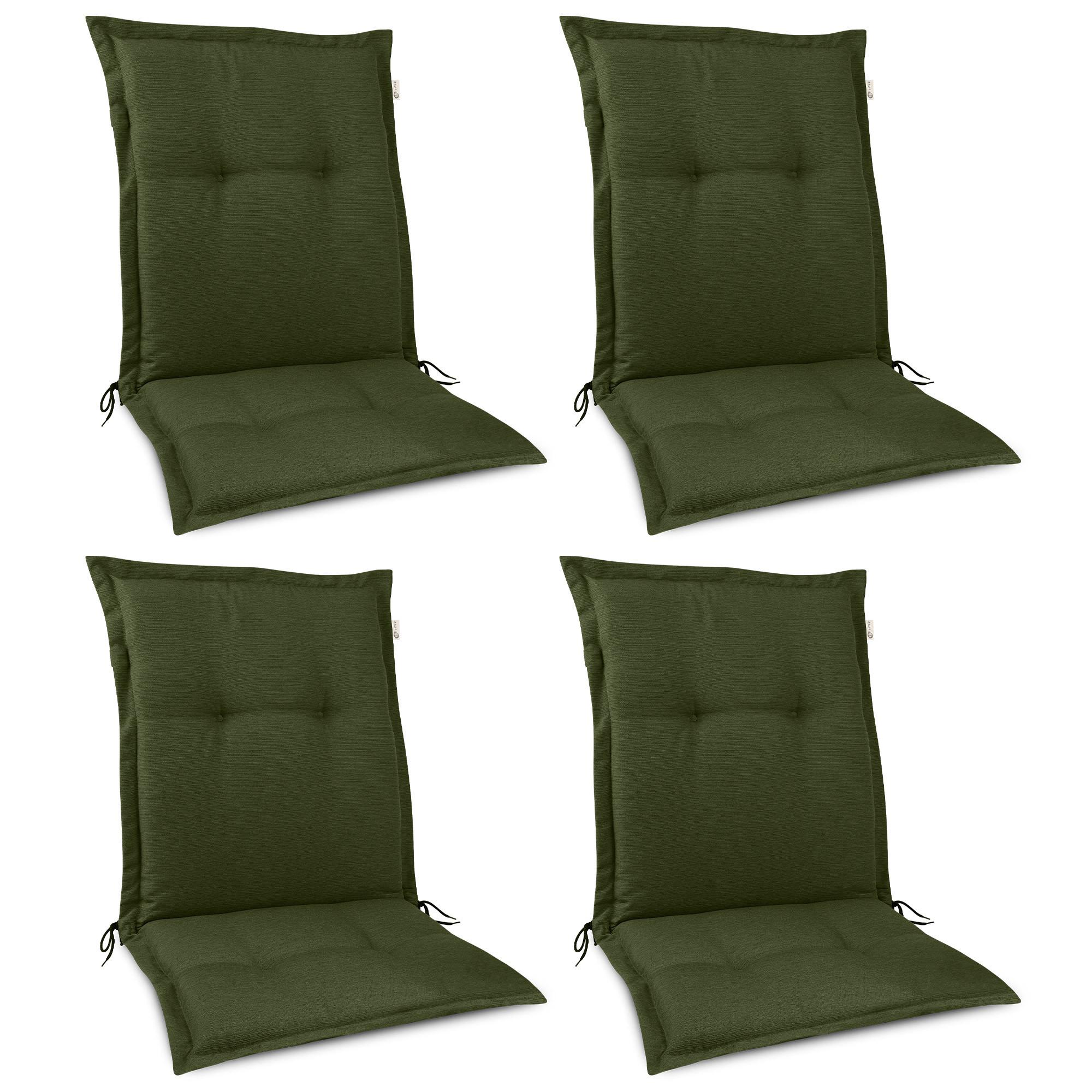 NIEDERLEHNERAUFLAGE HighLux NL 105/50/7cm Dunkelgrün 4tlg - Dunkelgrün, Textil (50/7/105cm) - Beautissu 