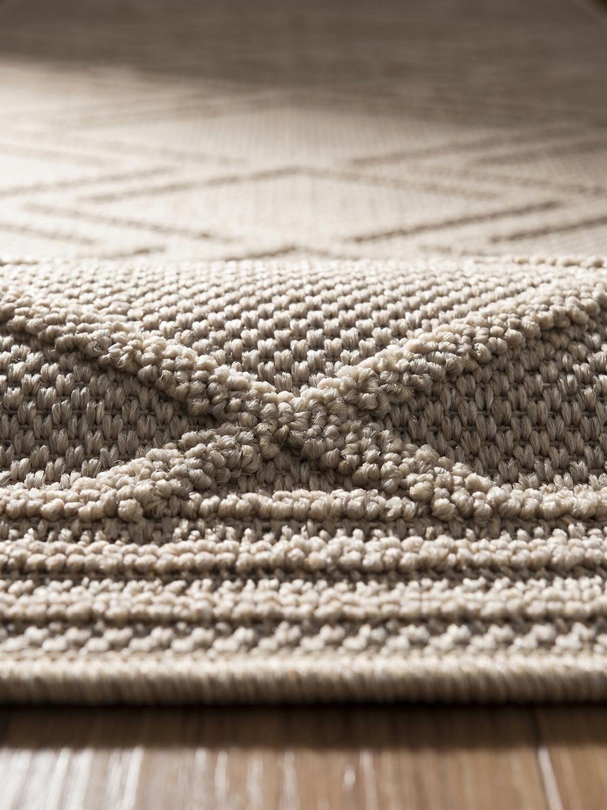 TEPPICH Outdoor IMST in Beige, im Boho-Stil, aus Polypropylen, 80 x 250 cm - Beige, Textil (80/250cm) - KADIMA DESIGN