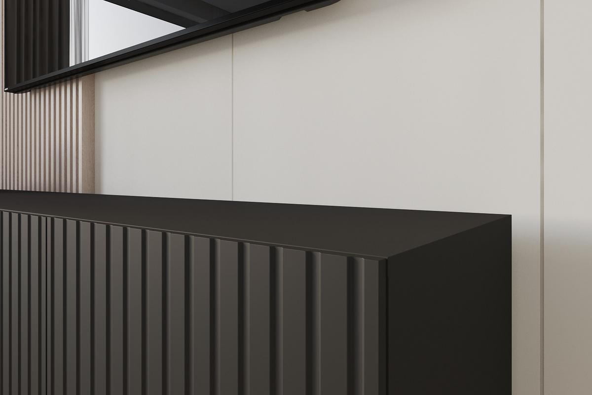 LOWBOARD KITO-W 3x100x40x40 cm - Schwarz - Schwarz, Holzwerkstoff (300/40/40cm) - ALTDECOR