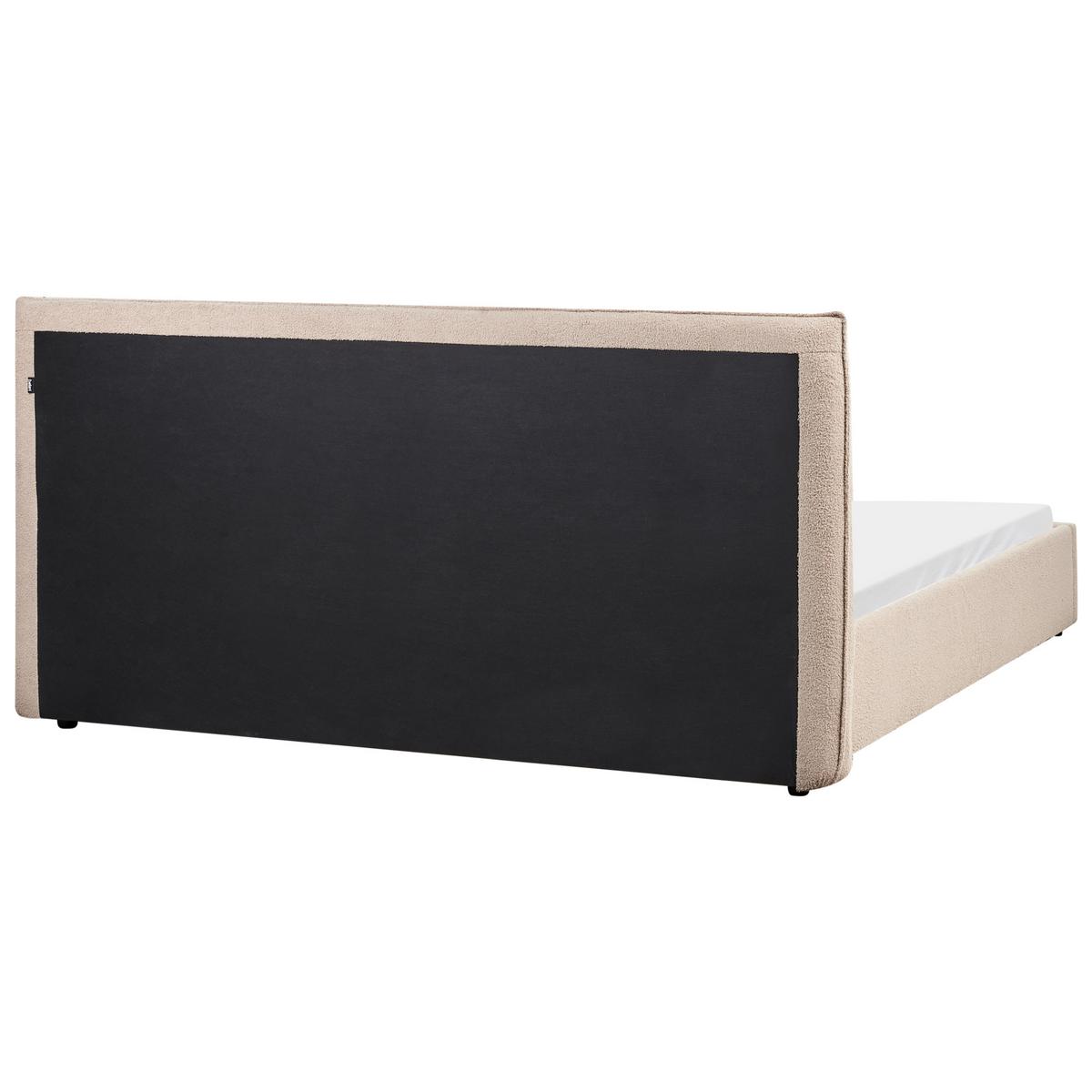 BETT mit Lattenrost 180/200 cm Taupe Lavaur - Taupe, Textil (180/200cm) - Beliani