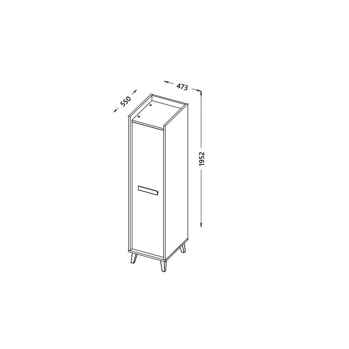 BÜCHERREGAL FIABA 47,3/195,2/55 cm Wohnzimmerregal Hochschrank Regal Anthrazit - Anthrazit, Holzwerkstoff (47.3/195.2/55cm) - MASSENO
