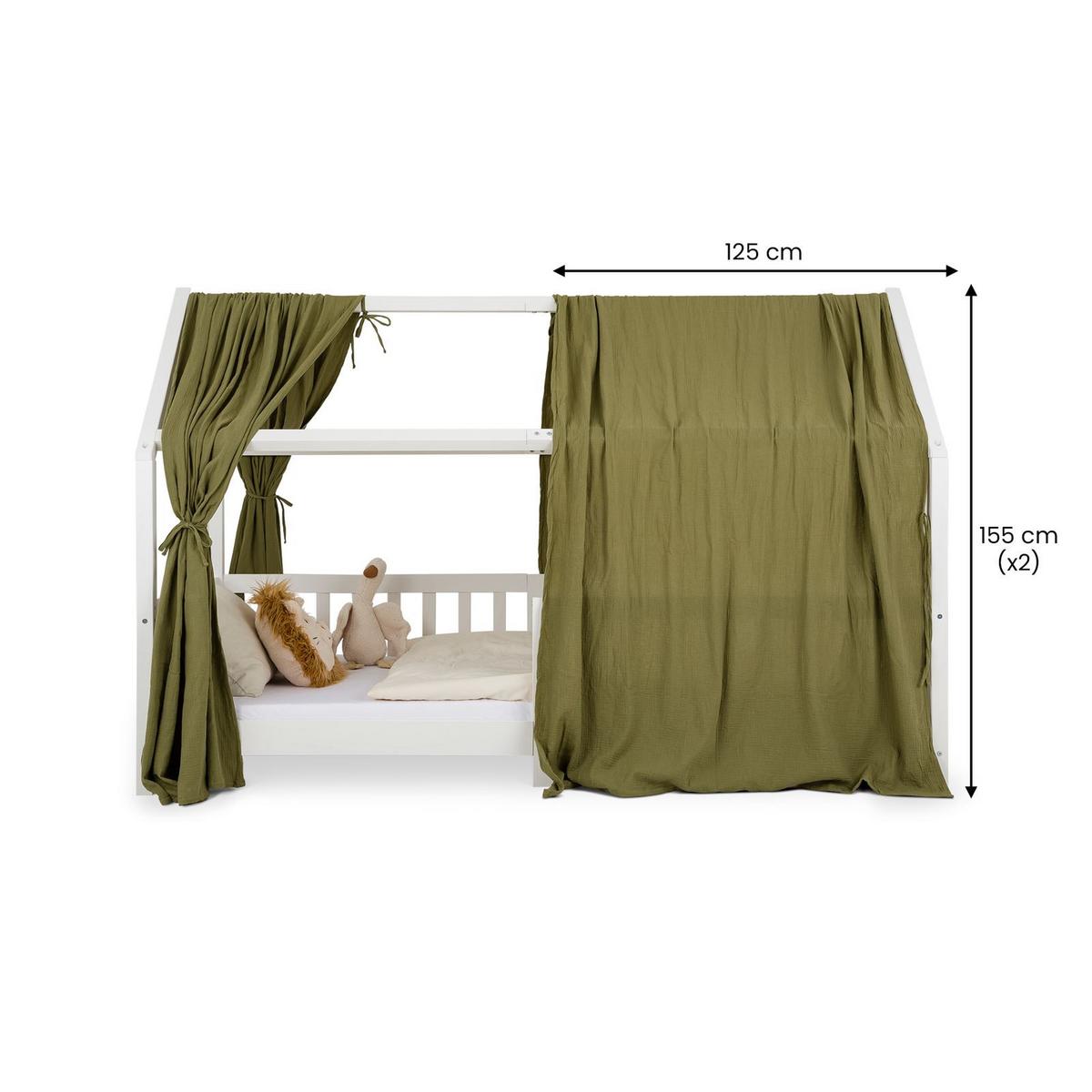 HAUSBETT-HIMMEL NENA - Grün, Textil - IDIMEX