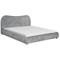 POLSTERBETT Sonho, Doppelbett 160x200 cm mit Schaumstoffmatratze 10 cm, Chenille-Stoff, Grau - Grau, Textil (160/200cm) - Beautysofa