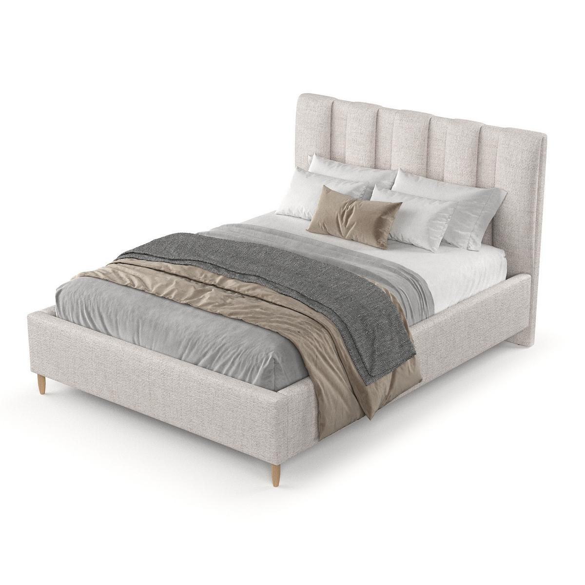 POLSTERBETT Loom 140/200 cm Hellbeige im Neve Stoff - Sandfarben/Naturfarben, Holz/Holzwerkstoff (140/200cm) - AltaBeds