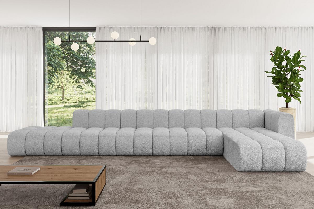 ECKSOFA modulares Sofa Zuvon-L3 - 478x177x70 cm Hellgrau - Hellgrau, Holzwerkstoff/Textil (478/177cm) - ALTDECOR