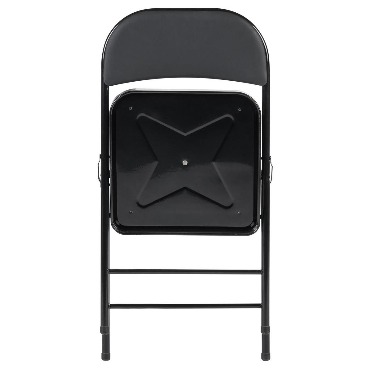KLAPPSTUHL 4er-Set Metall Schwarz Shasta - Schwarz, Metall (45/77/47cm) - Beliani