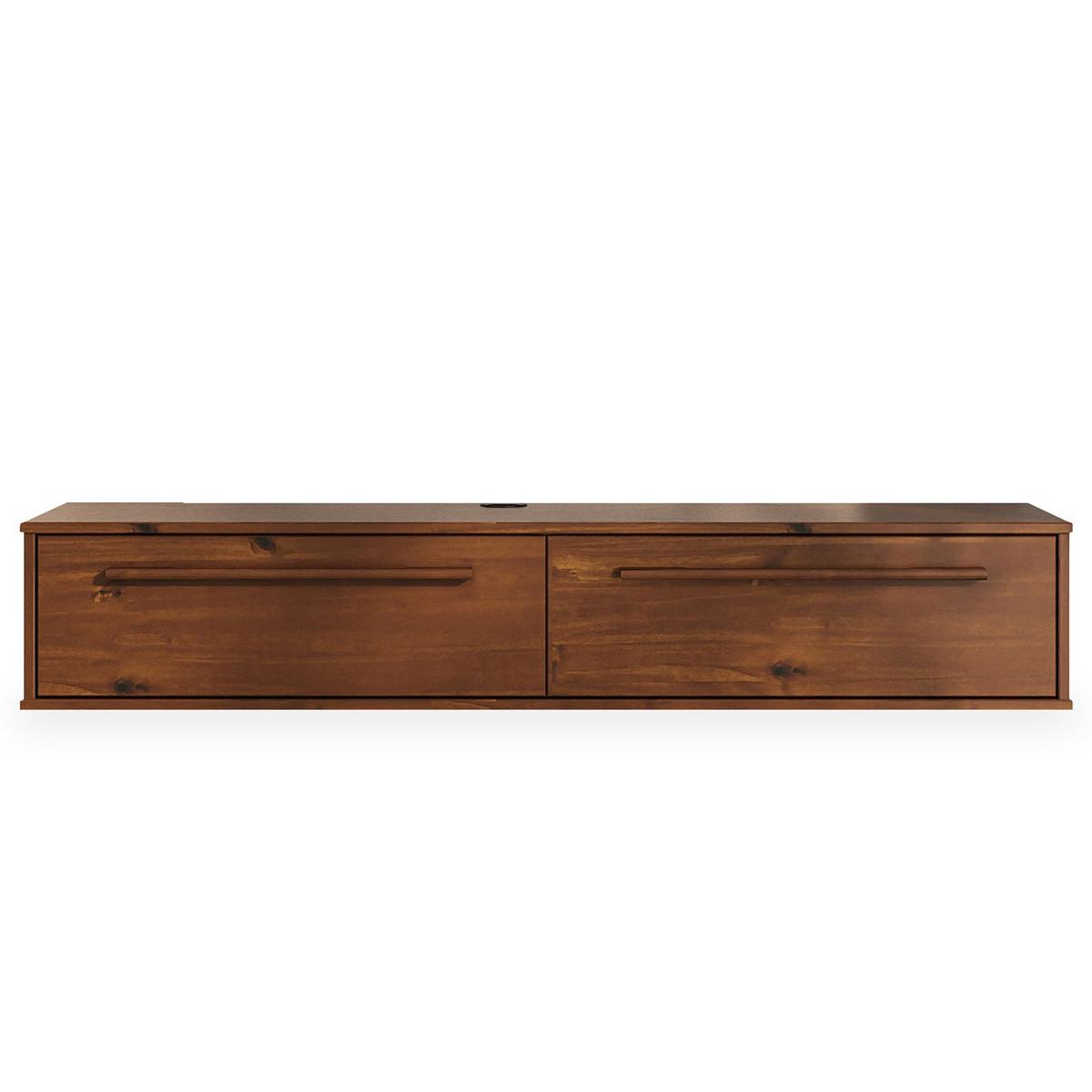 LOWBOARD TECCA - Kastanienfarben, Holz (145/26/33cm) - IDIMEX