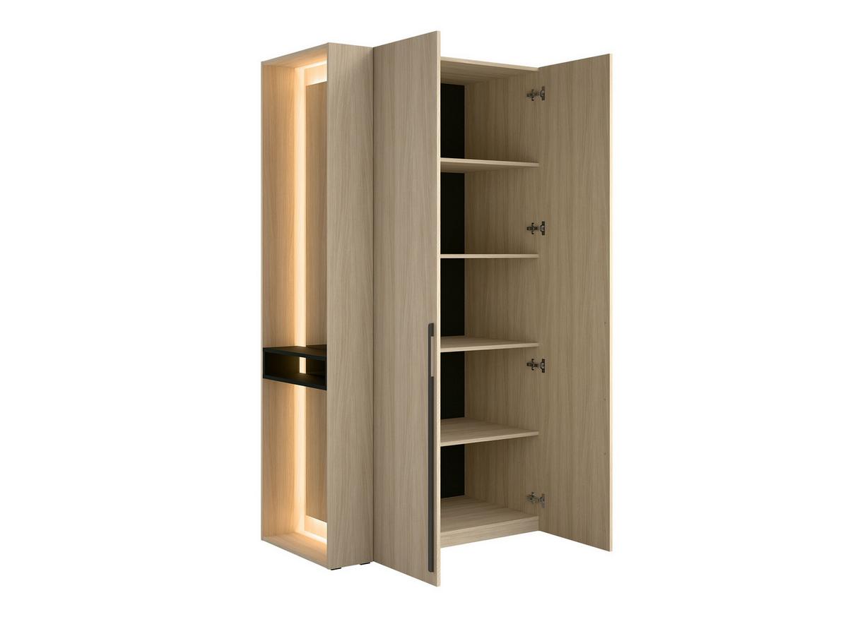DREHTÜRENSCHRANK FERYN 110,9/207,5/58cm 2-türig mit Spiegel Sonoma Eiche - Sonoma Eiche, Holzwerkstoff (110.9/207.5/58cm) - MASSENO
