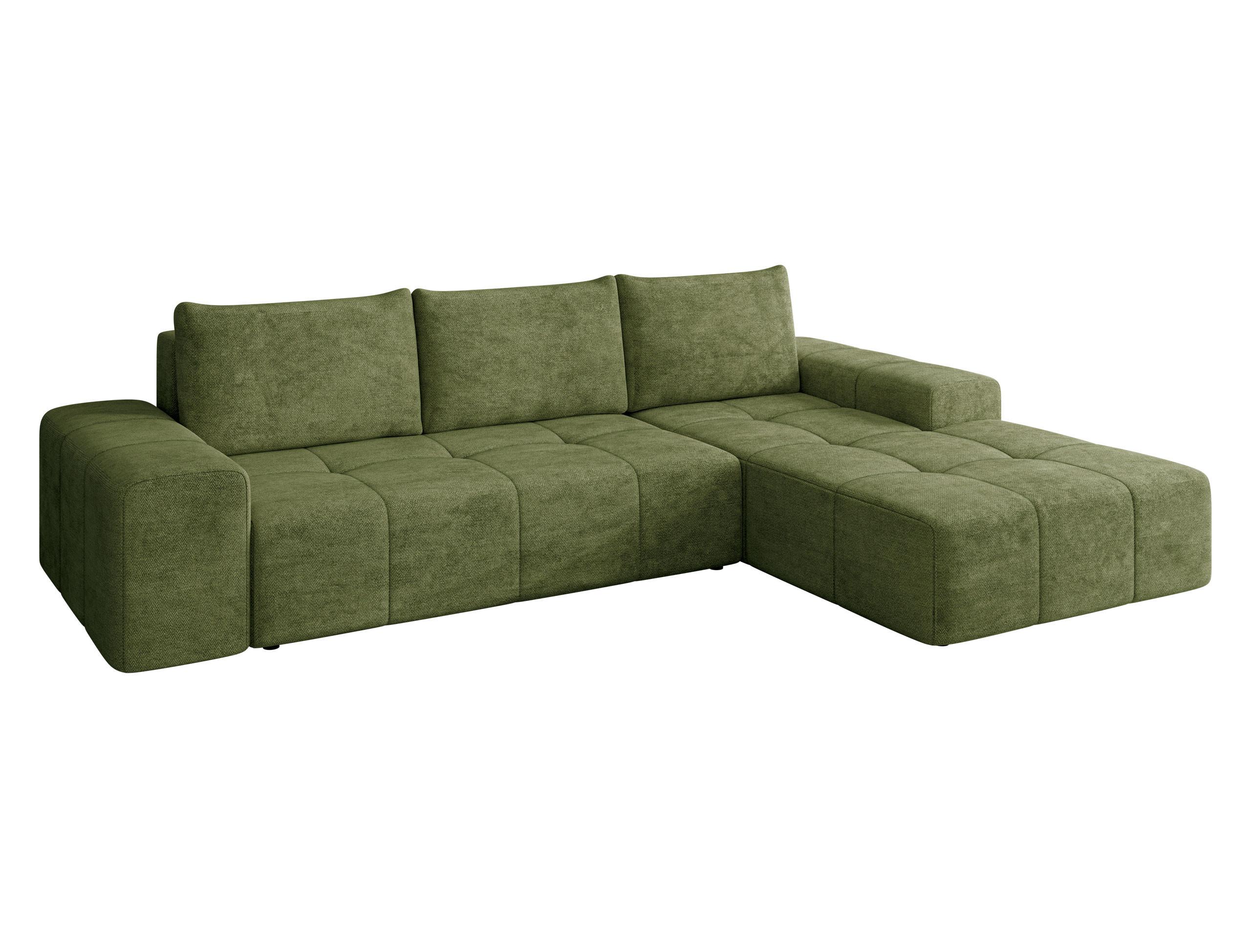 ECKSCHLAFSOFA Tonseo L, Seite: Rechts - Dunkelgrün/Schwarz, Holz/Kunststoff (173/275cm) - MIRJAN24