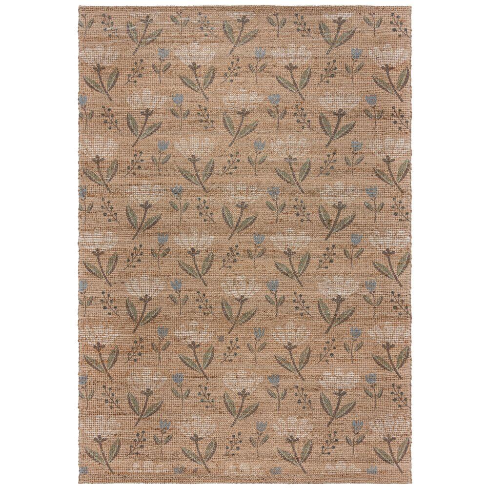 JUTETEPPICH handgewebt JED, floral, Natur, 120 x 170 cm - Braun, Textil (170/120cm) - KADIMA DESIGN