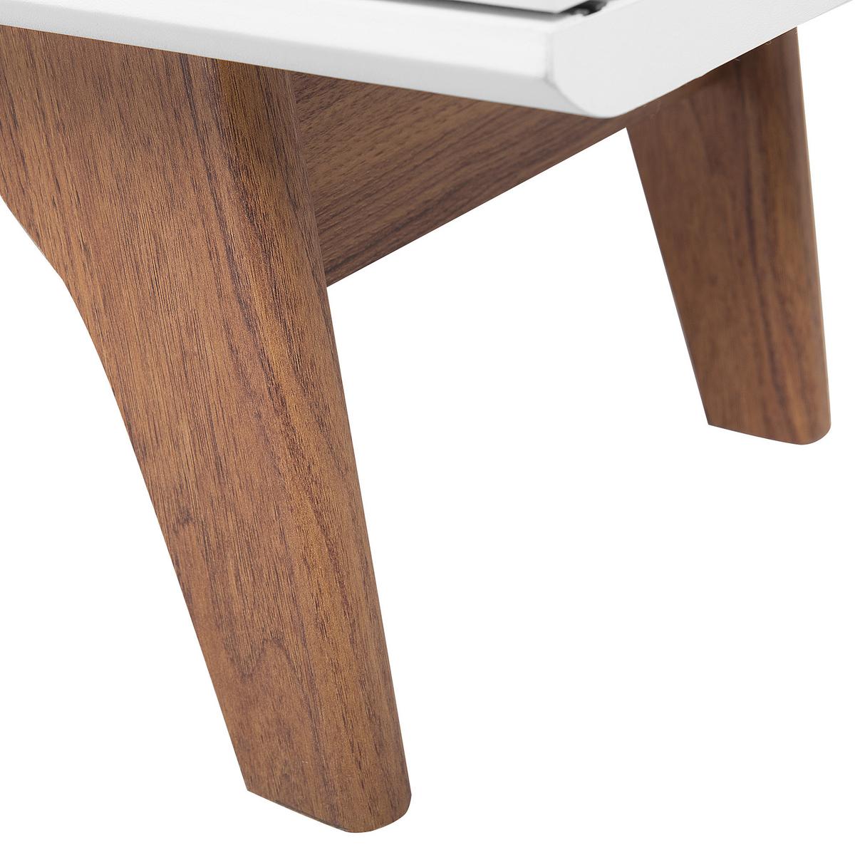 TV-MÖBEL Dunkelbraun, Weiß DETROIT 35/149/44 cm - Dunkelbraun, Holzwerkstoff (149/44/35cm) - Beliani