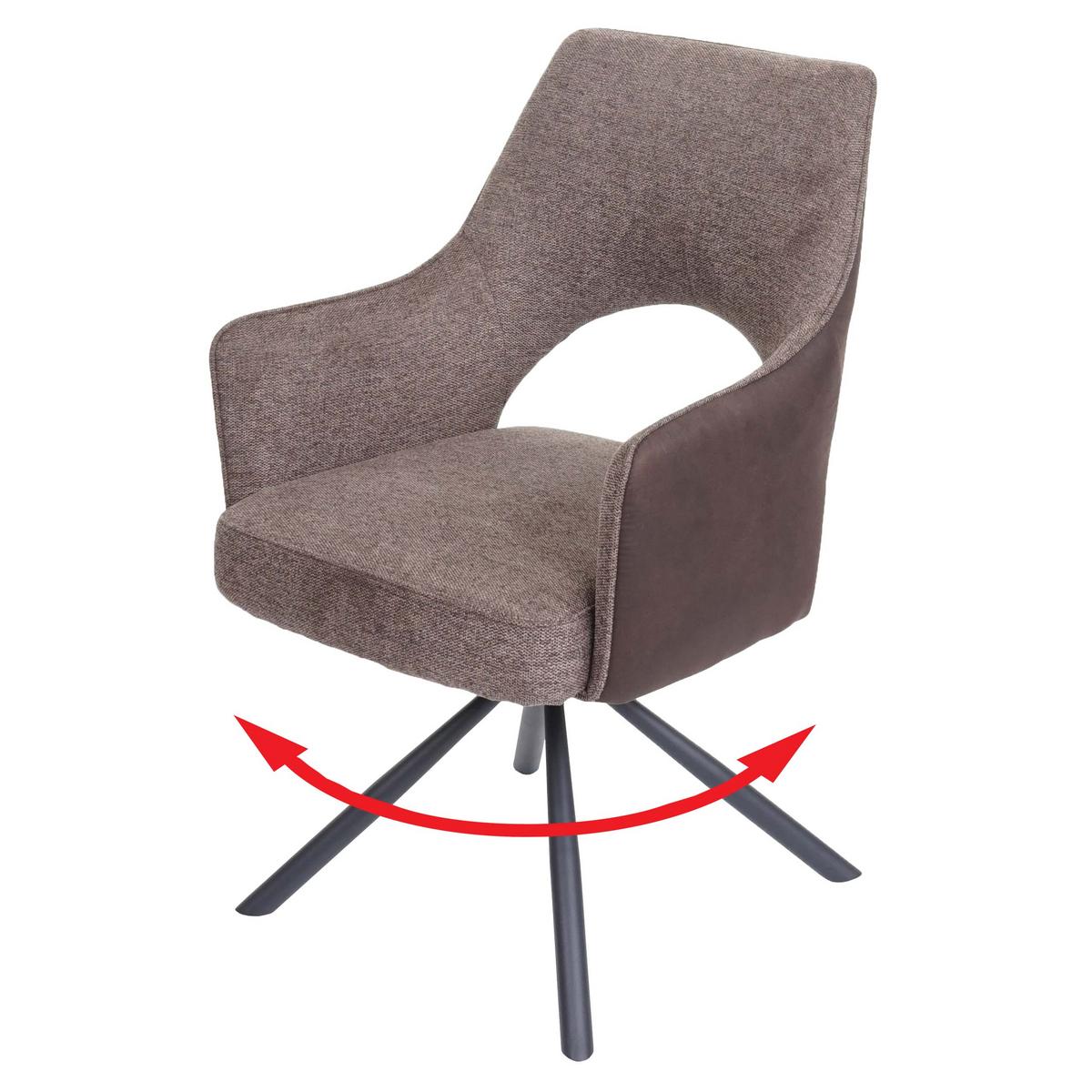 ESSZIMMERSTUHL K3 Braun, Dunkelbraun - Dunkelbraun/Braun, Textil (57/89/52cm) - MCW