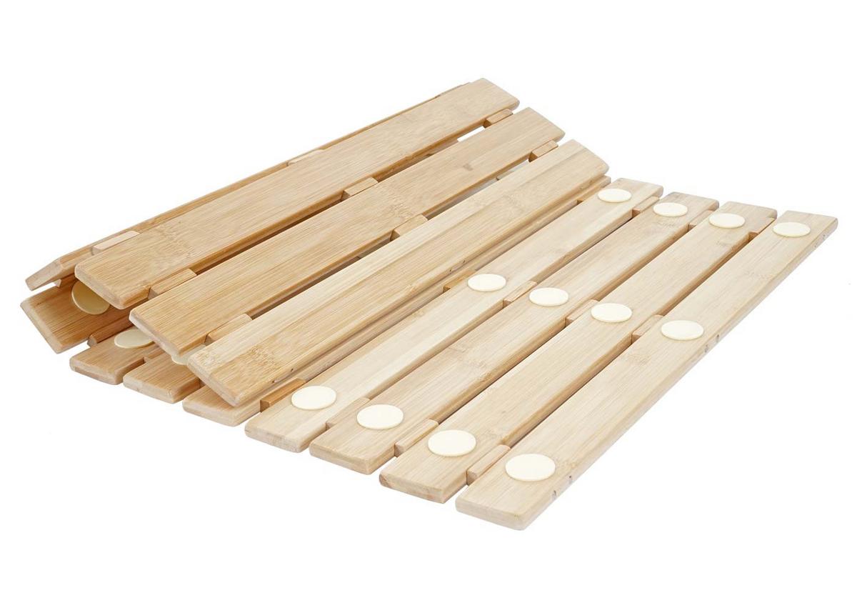 BADEMATTE Braun - Braun, Holz (60/50cm) - MCW