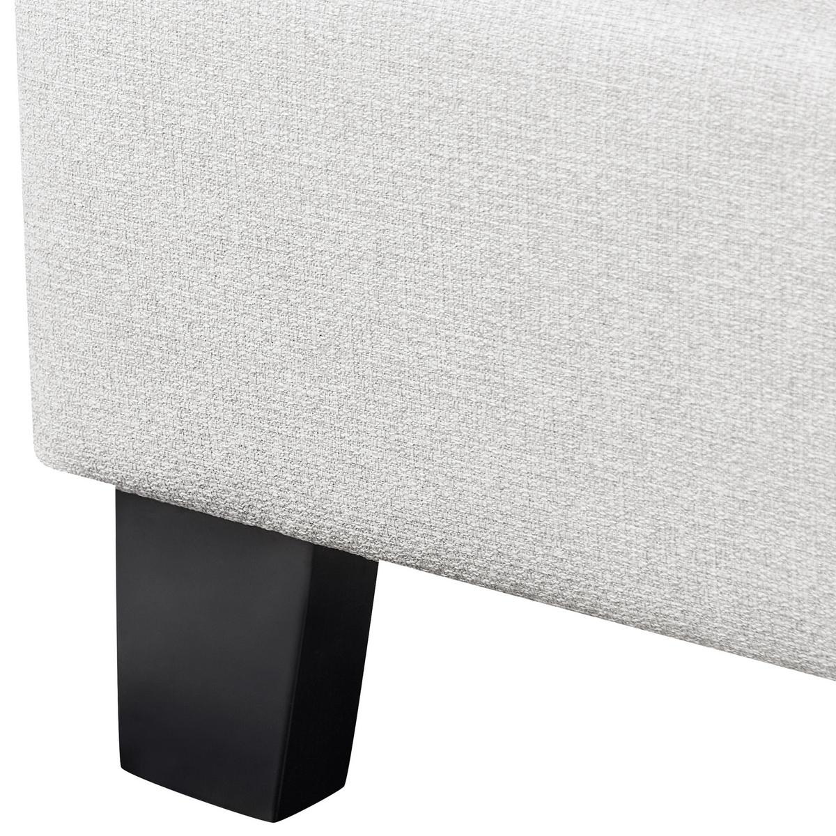 POLSTERBETT mit Lattenrost 180x200 cm Grau Roanne - Hellgrau, Textil (180/200cm) - Beliani