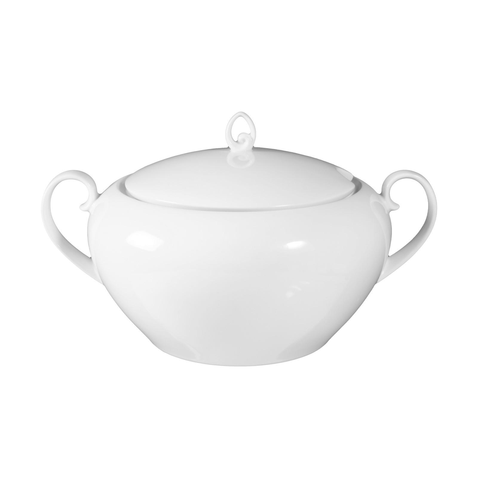 TERRINE MIT DECKEL Rondo/Liane weiß 3,25 l - Weiß, Keramik (1cm) - Seltmann Weiden