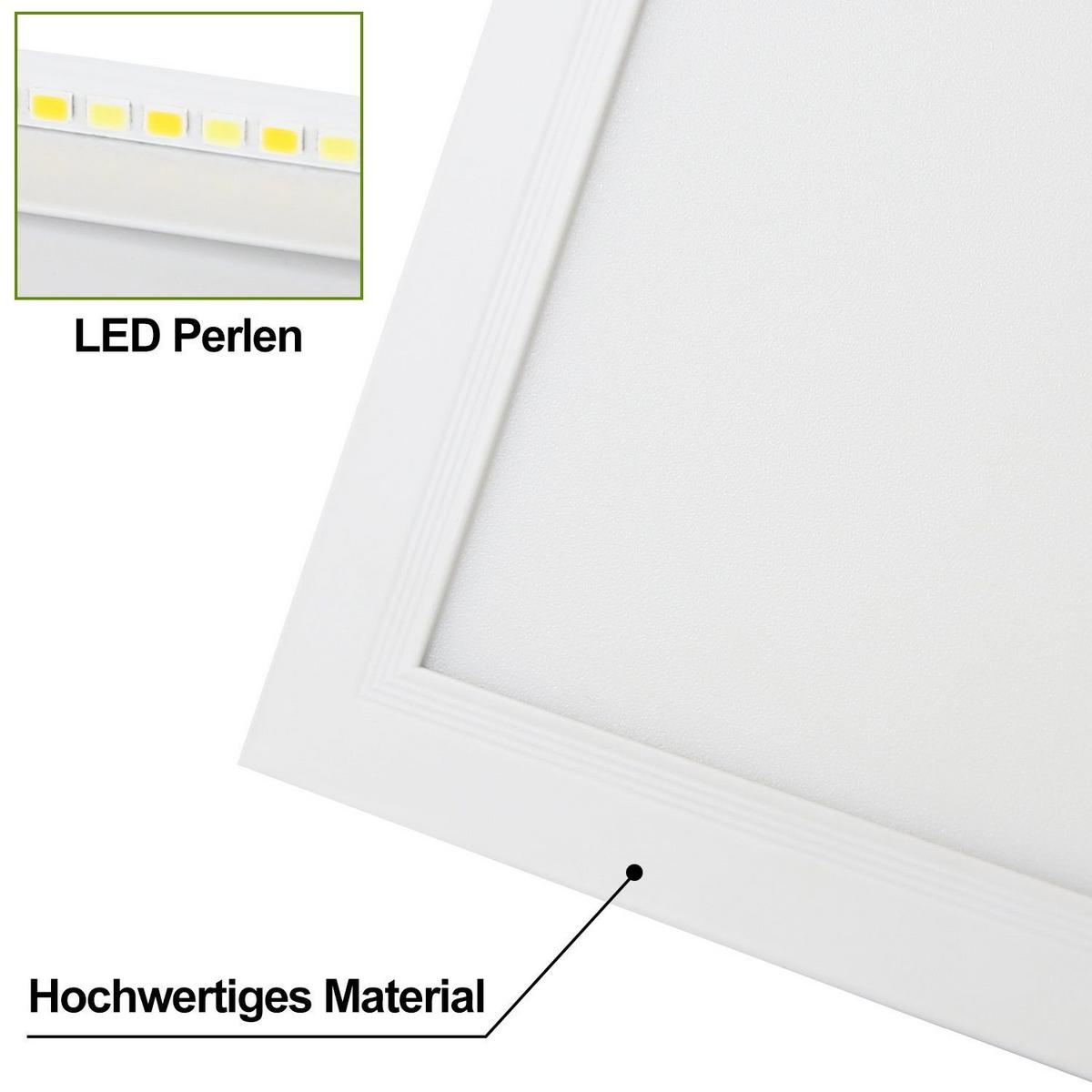 LED DECKENLEUCHTE Flores 80/30/1 - Weiß, Metall (80/30/1cm) - Nettlife