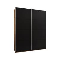 SCHWEBETÜRENSCHRANK 245,5/200/64 2-türig - Silberfarben/Schwarz, Holz/Metall (200/245/64cm) - Abiks Möbel