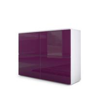 KOMMODE Rova Brombeer Hochglanz / Brombeer Hochglanz - Brombeere, Holzwerkstoff (92/72/35cm) - Vladon