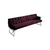 ESSZIMMERBANK CHARME Violett Velvet - Violett, Textil (186/85/68cm) - KAWOLA