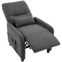 MASSAGESESSEL Polyester Dunkelgrau - Dunkelgrau/Schwarz, Holzwerkstoff/Kunststoff (87/100/77cm) - HOMCOM