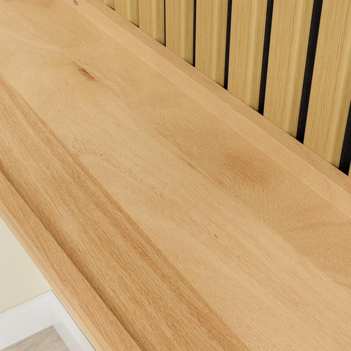 WANDPANEEL mit Regalen und Haken FHK40-N - Naturfarben, Holzwerkstoff (19/120/120cm) - SoBuy