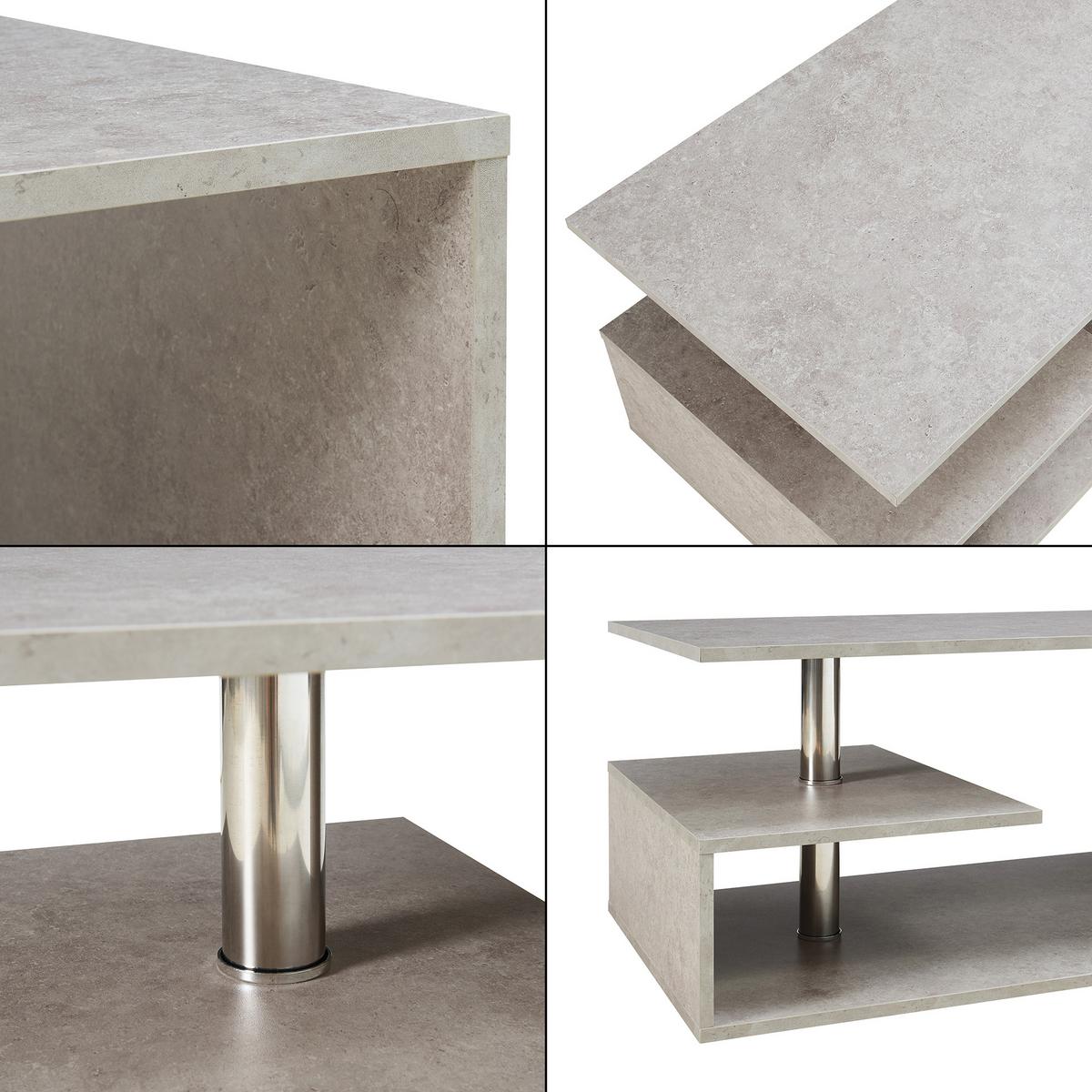 COUCHTISCH Haarlem 50/90/41 - Graubraun, Holzwerkstoff (90/50/41cm) - [en.casa]