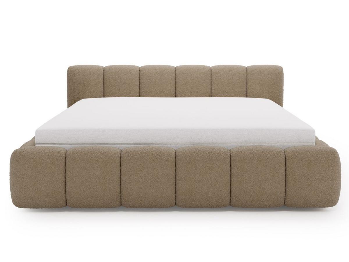 POLSTERBETT Cloud Low 180x200 Bouclé-Stoff Braun - Braun, Textil (180/200cm) - Graingold